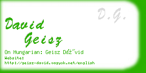 david geisz business card